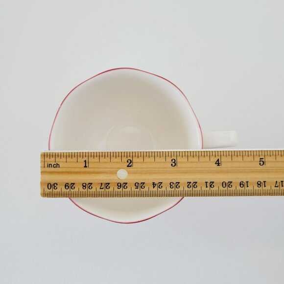 Vintage Nikko Precious Teacups & Saucers, 2 Sets, Red Poppy Flower Green Trim - Picture 16 of 16